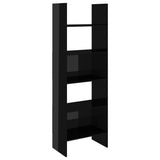 NNEVL Book Cabinet High Gloss Black 60x35x180 cm Chipboard