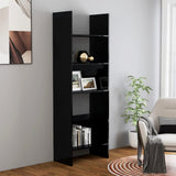NNEVL Book Cabinet High Gloss Black 60x35x180 cm Chipboard