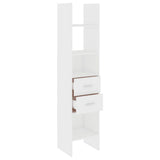 NNEVL Book Cabinet White 40x35x180 cm Chipboard