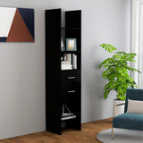 NNEVL Book Cabinet Black 40x35x180 cm Chipboard