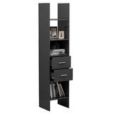 NNEVL Book Cabinet Grey 40x35x180 cm Chipboard