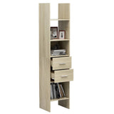 NNEVL Book Cabinet Sonoma Oak 40x35x180 cm Chipboard