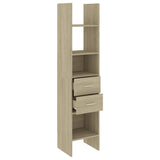 NNEVL Book Cabinet Sonoma Oak 40x35x180 cm Chipboard