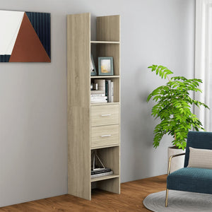 NNEVL Book Cabinet Sonoma Oak 40x35x180 cm Chipboard