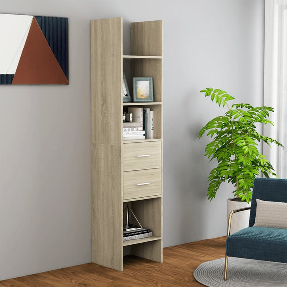 NNEVL Book Cabinet Sonoma Oak 40x35x180 cm Chipboard