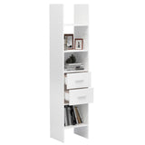 NNEVL Book Cabinet High Gloss White 40x35x180 cm Chipboard