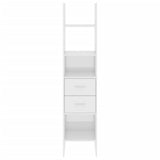 NNEVL Book Cabinet High Gloss White 40x35x180 cm Chipboard