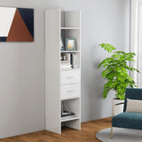 NNEVL Book Cabinet High Gloss White 40x35x180 cm Chipboard
