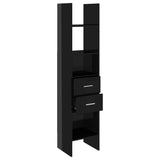 NNEVL Book Cabinet High Gloss Black 40x35x180 cm Chipboard