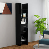 NNEVL Book Cabinet High Gloss Black 40x35x180 cm Chipboard