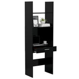 NNEVL Book Cabinet Black 60x35x180 cm Chipboard