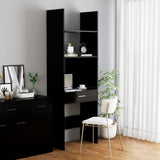NNEVL Book Cabinet Black 60x35x180 cm Chipboard