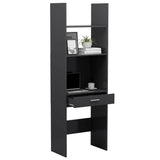 NNEVL Book Cabinet Grey 60x35x180 cm Chipboard