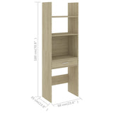 NNEVL Book Cabinet Sonoma Oak 60x35x180 cm Engineered Wood