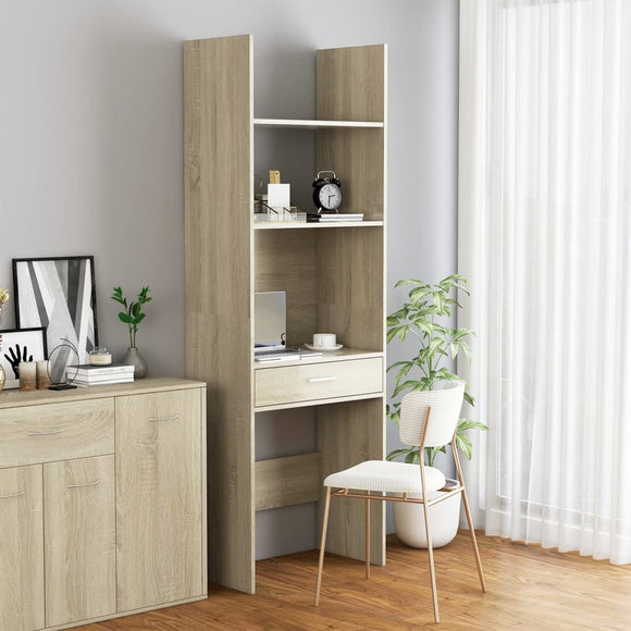 NNEVL Book Cabinet Sonoma Oak 60x35x180 cm Engineered Wood