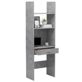 NNEVL Book Cabinet Concrete Grey 60x35x180 cm Chipboard