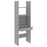 NNEVL Book Cabinet Concrete Grey 60x35x180 cm Chipboard