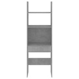 NNEVL Book Cabinet Concrete Grey 60x35x180 cm Chipboard