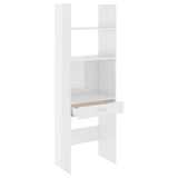 NNEVL Book Cabinet High Gloss White 60x35x180 cm Chipboard
