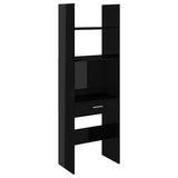 NNEVL Book Cabinet High Gloss Black 60x35x180 cm Chipboard
