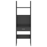 NNEVL Book Cabinet High Gloss Grey 60x35x180 cm Chipboard