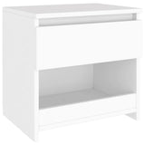 NNEVL Bedside Cabinet White 40x30x39 cm Chipboard