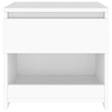 NNEVL Bedside Cabinet White 40x30x39 cm Chipboard