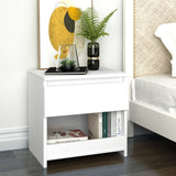 NNEVL Bedside Cabinets 2 pcs White 40x30x39 cm Chipboard