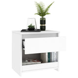NNEVL Bedside Cabinets 2 pcs White 40x30x39 cm Chipboard