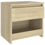 NNEVL Bedside Cabinet Sonoma Oak 40x30x39 cm Chipboard