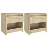 NNEVL Bedside Cabinets 2 pcs Sonoma Oak 40x30x39 cm Chipboard