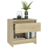 NNEVL Bedside Cabinets 2 pcs Sonoma Oak 40x30x39 cm Chipboard