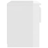 NNEVL Bedside Cabinet High Gloss White 40x30x39 cm Chipboard