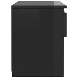 NNEVL Bedside Cabinet High Gloss Black 40x30x39 cm Chipboard