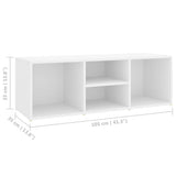 NNEVL Shoe Storage Bench White 105x35x35 cm Chipboard
