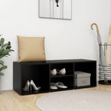 NNEVL Shoe Storage Bench Black 105x35x35 cm Chipboard