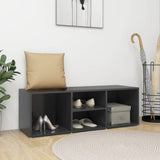 NNEVL Shoe Storage Bench Grey 105x35x35 cm Chipboard