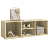 NNEVL Shoe Storage Bench Sonoma Oak 105x35x35 cm Chipboard