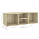 NNEVL Shoe Storage Bench Sonoma Oak 105x35x35 cm Chipboard