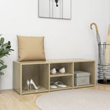 NNEVL Shoe Storage Bench Sonoma Oak 105x35x35 cm Chipboard