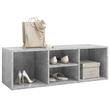 NNEVL Shoe Storage Bench Concrete Grey 105x35x35 cm Chipboard