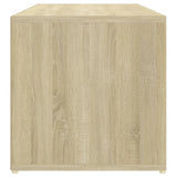 NNEVL Shoe Storage Bench White and Sonoma Oak 105x35x35 cm Chipboard