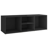 NNEVL Shoe Storage Bench High Gloss Black 105x35x35 cm Chipboard