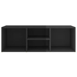 NNEVL Shoe Storage Bench High Gloss Black 105x35x35 cm Chipboard