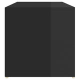 NNEVL Shoe Storage Bench High Gloss Black 105x35x35 cm Chipboard