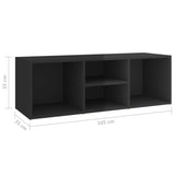 NNEVL Shoe Storage Bench High Gloss Black 105x35x35 cm Chipboard