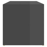 NNEVL Shoe Storage Bench High Gloss Grey 105x35x35 cm Chipboard