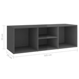 NNEVL Shoe Storage Bench High Gloss Grey 105x35x35 cm Chipboard