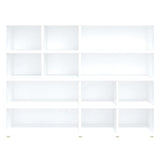 NNEVL Side Cabinet White 97x32x72 cm Chipboard