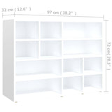 NNEVL Side Cabinet White 97x32x72 cm Chipboard